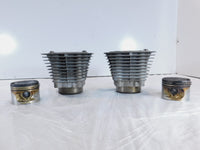 Pair Harley Davidson Sportster 883 Silver Engine Cylinder Barrel Jugs w/ Pistons