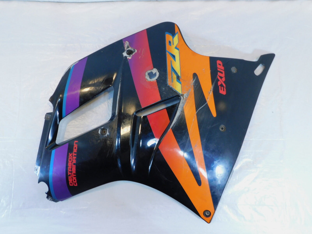 1994 Yamaha FZR1000 Black Front Lower Left Side Cover Fairing Cowling Cowl - C3 Cycle