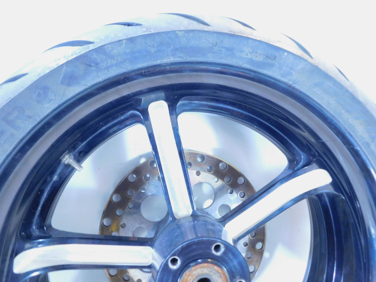 2001 01 Titan Phoenix ZRM ZSX Softail EVO Black Rear Wheel Rim Rotor & Tire - C3 Cycle