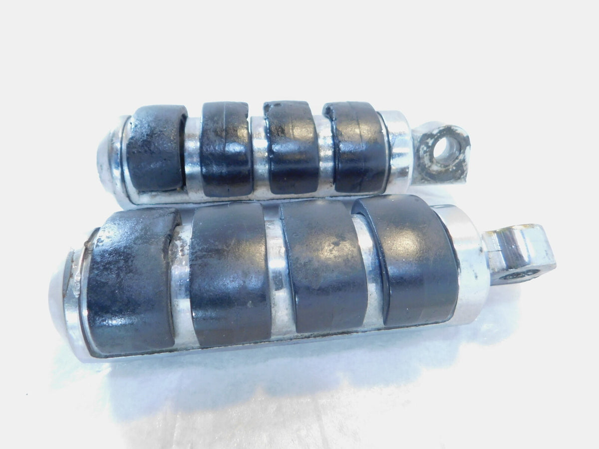 Harley Touring Dyna Sportster & Softail ISO Chrome & Rubber Footpeg Footrests - C3 Cycle