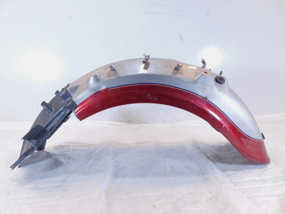 89 Yamaha Virago 1100 XV1100 Red & Silver Tail Rear Wheel Fender Mudguard Cover - C3 Cycle