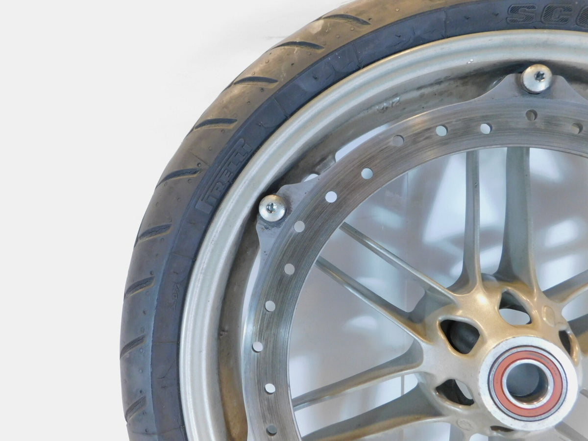2006-2010 Buell XB XB12 XB12X Ulysses Cast 6 Spoke Front Black Wheel Rim & Tire - C3 Cycle