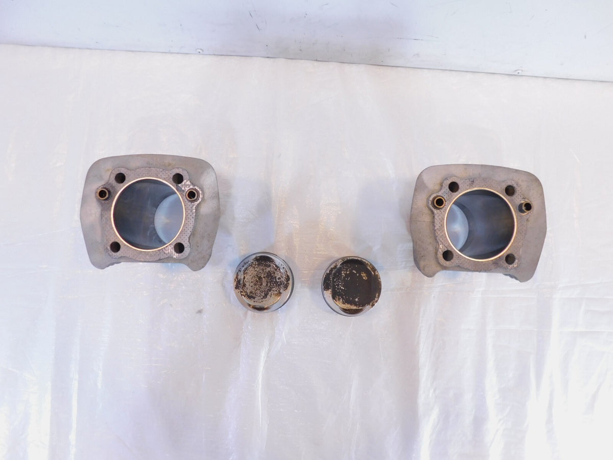 Pair Harley Davidson Sportster 1200 Silver Engine Cylinder Jugs w Wiseco Pistons - C3 Cycle