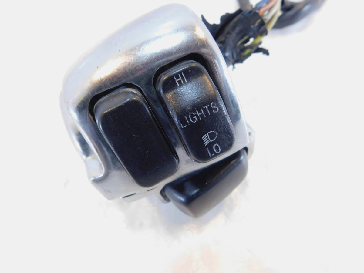 Harley Softail Dyna Sportster Chrome Left Handlebar Horn Turn Signal Switches - C3 Cycle