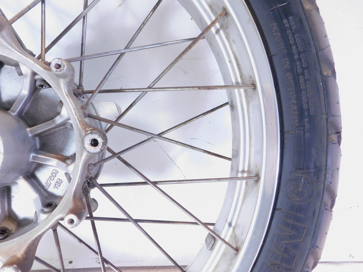 1994-2002 BMW R1100GS R1150GS Silver Spoked Front Wheel Rim Hub & Tire 2.5"x19" - C3 Cycle
