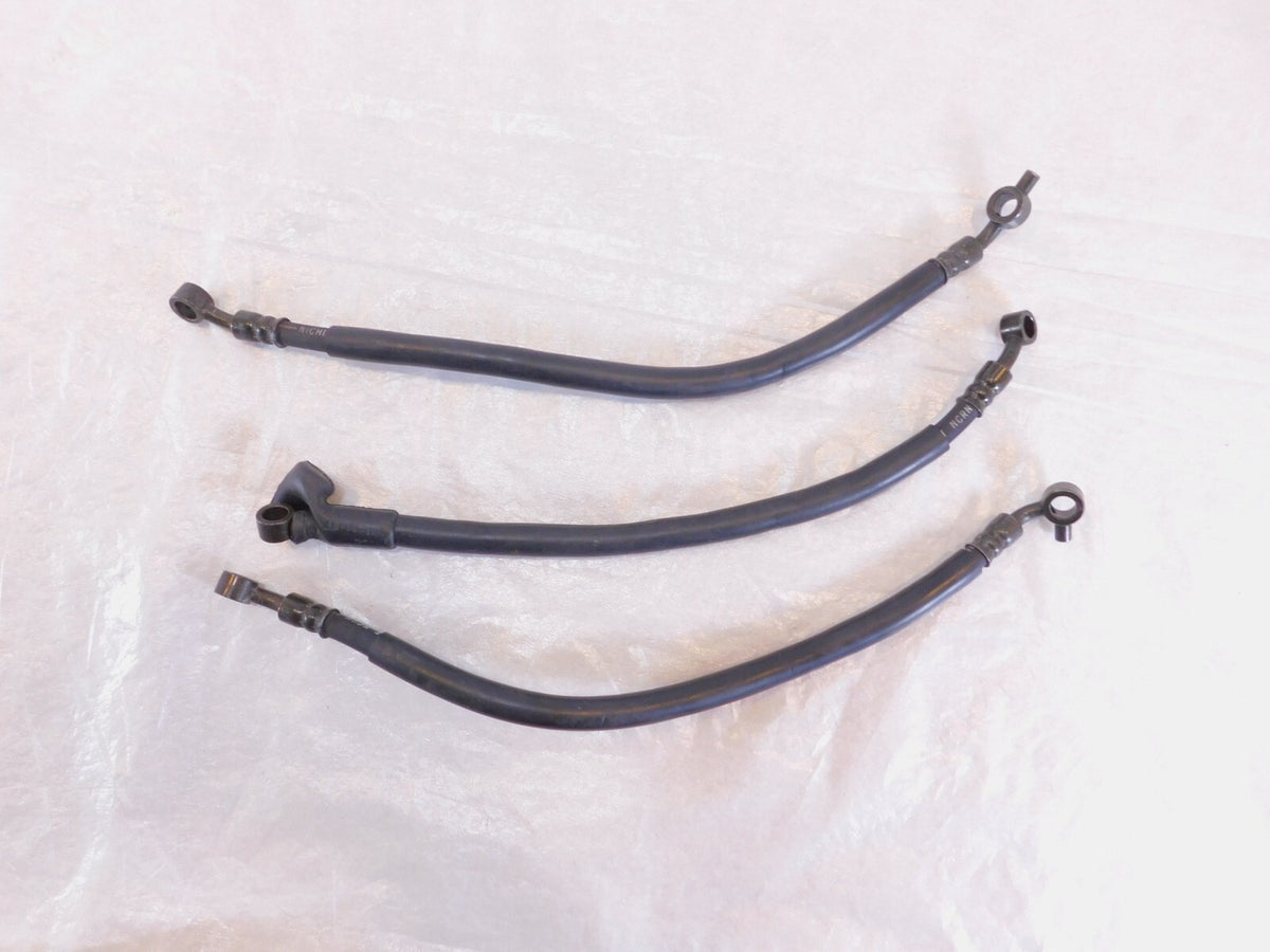 2002-2005 Kawasaki ZZR1200 ZX1200C Left/Right Front Wheel Brake Hose Pipe Lines - C3 Cycle