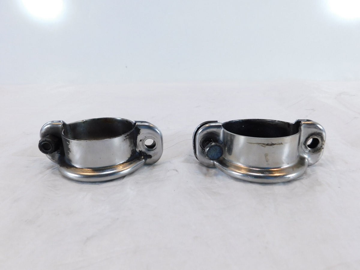 Harley Davidson FLT Tour Glide Ultra Classic Left & Right Mufffler Mount Clamps - C3 Cycle