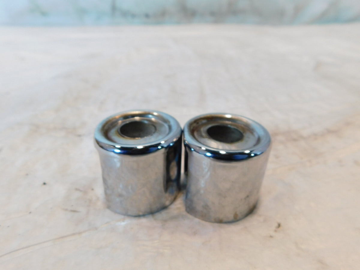 1986 1987 Harley Davidson Sportster XLH 1100 Chrome Upper Top Shock Bolt Covers - C3 Cycle