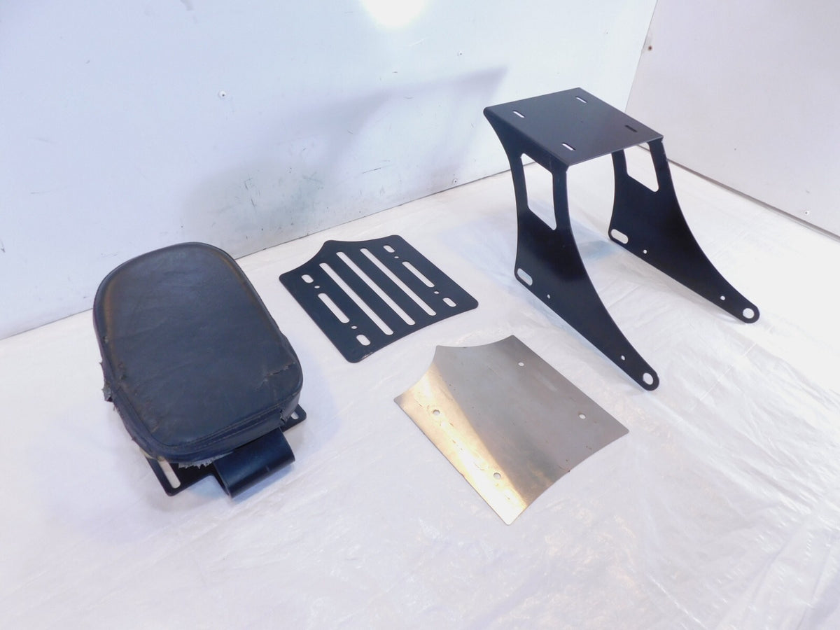 Harley Davidson Dyna Wide Glide Black Sissybar Cushion Backrest Luggage Rack - C3 Cycle