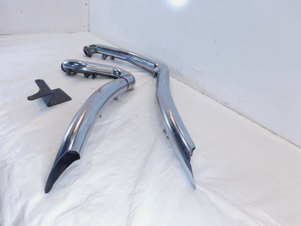 Harley Davidson Dyna Vance & Hines Chrome Engine Exhaust System Header Pipes - C3 Cycle