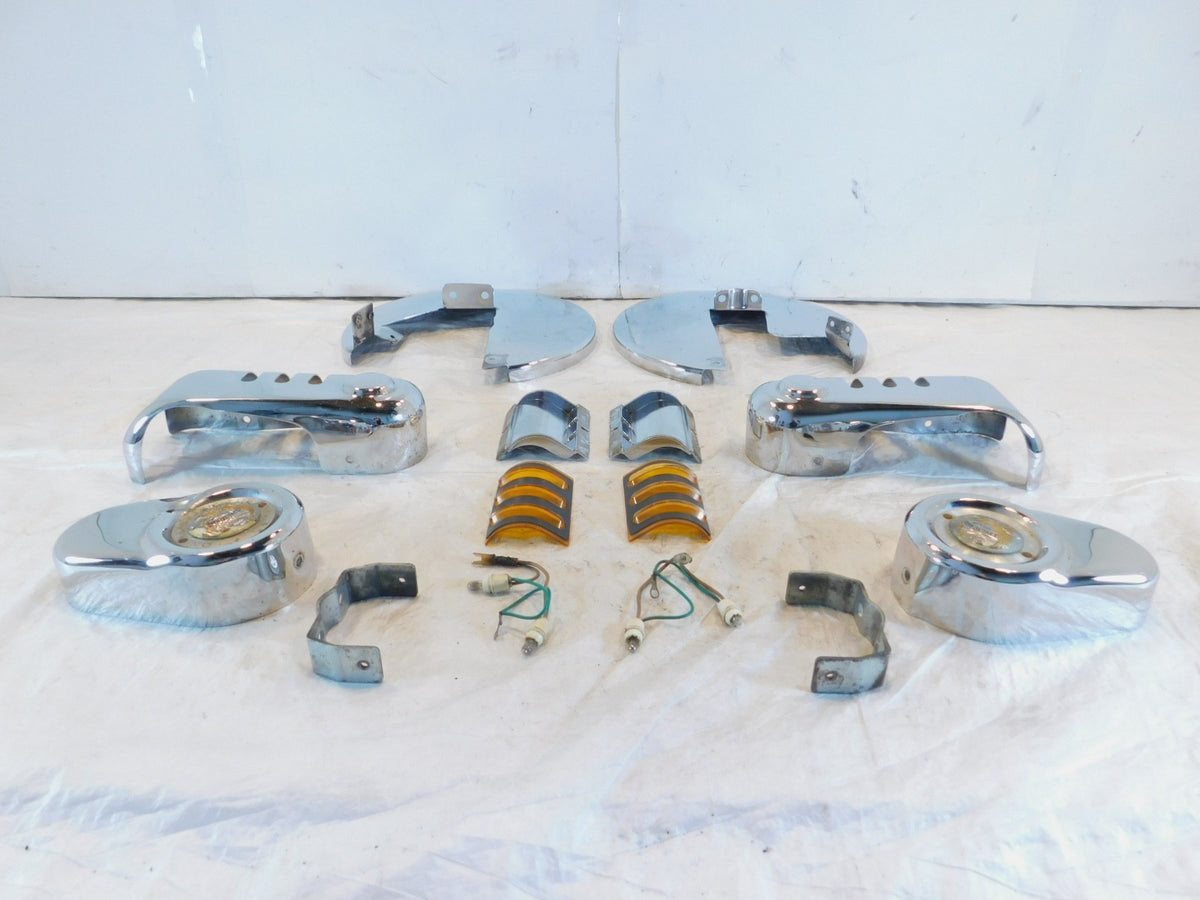Harley Electra Glide Chrome Left & Right Front Wheel Rotor & Caliper Dress Kit - C3 Cycle