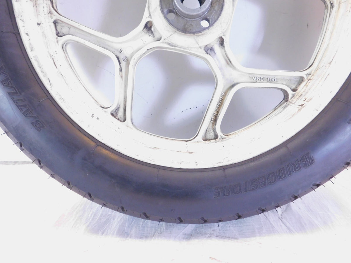 BMW K75 K75S K75RT K75T & K100 K100LT K100RS Silver Cast Rear Wheel Rim 2.75x17" - C3 Cycle