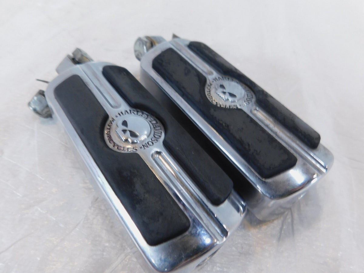 Harley Touring FXR Dyna Sportster & Softail Willie G. Skull Footpegs Footrests - C3 Cycle