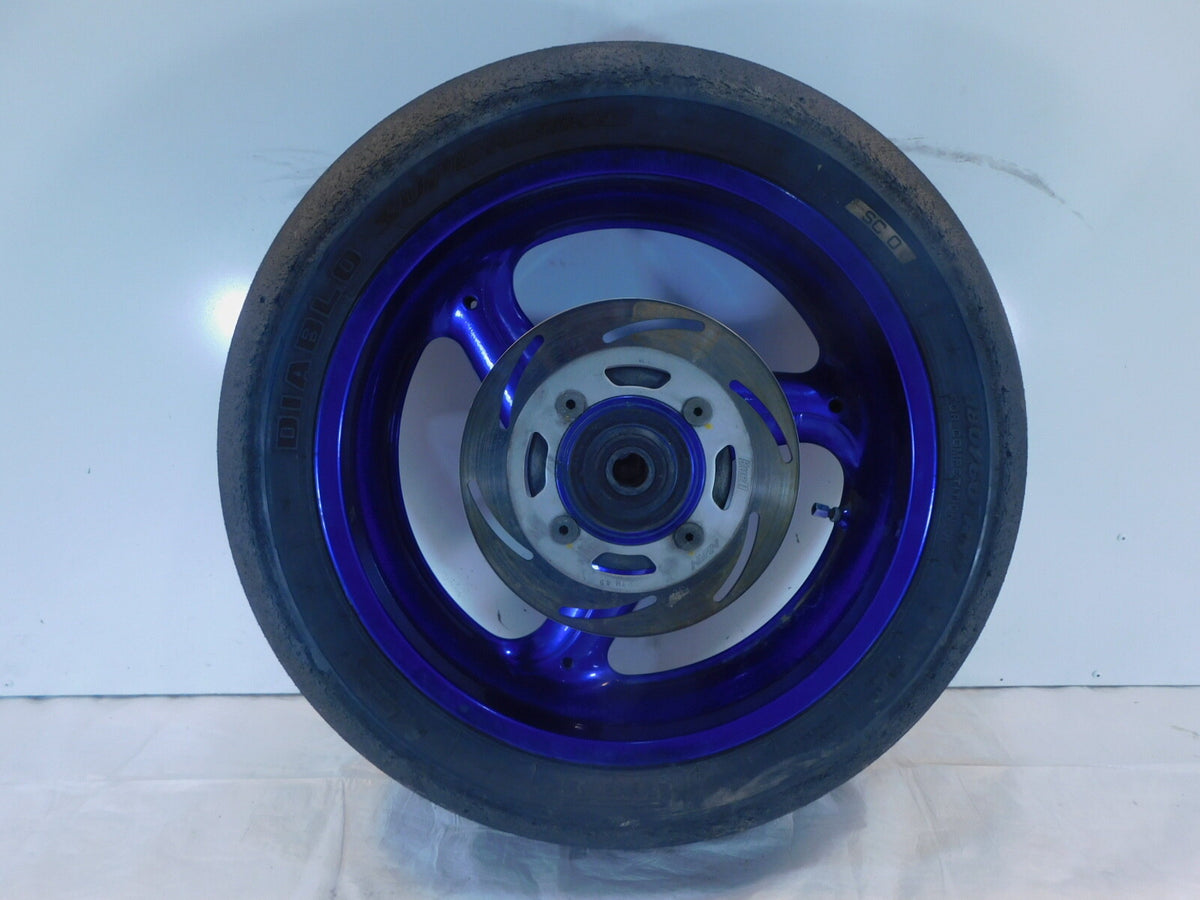 2001-2002 Buell M2 Cyclone S3 Thunderbolt & X1 Lightning Blue Rear Wheel Rim - C3 Cycle