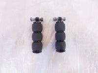 Pair Harley Touring FXR Dyna Sportster & Softail Black ISO Peg Footpeg Footrests - C3 Cycle