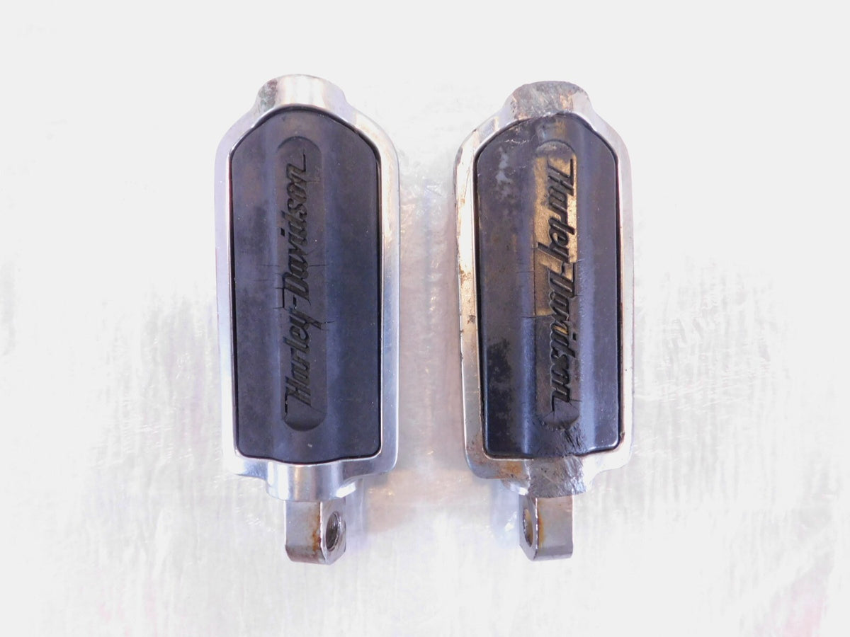 Harley Touring FXR Dyna Sportster & Softail Metal & Rubber Footpegs Footrests - C3 Cycle
