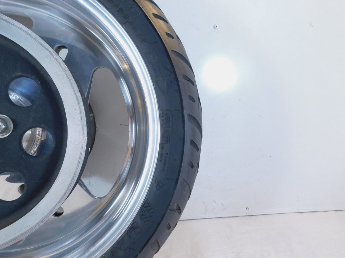 1995 & 1996 Buell M2 Thunderbolt Silver Rear Wheel Rim & Tire w/ Sprocket - C3 Cycle