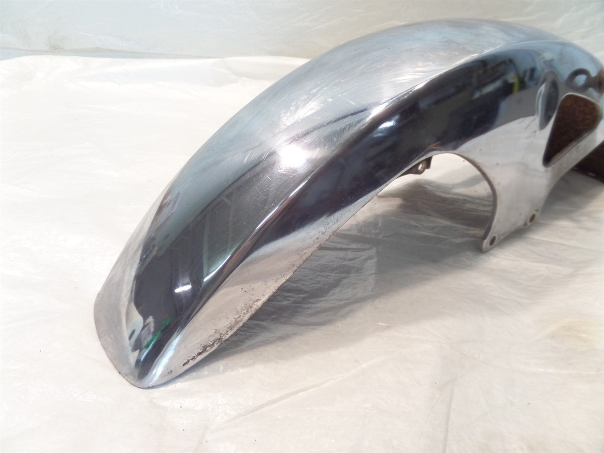 1982 82 Yamaha XV920 Virago 920 Dented Chrome Front Wheel Fender 10L-21510-00-93 - C3 Cycle