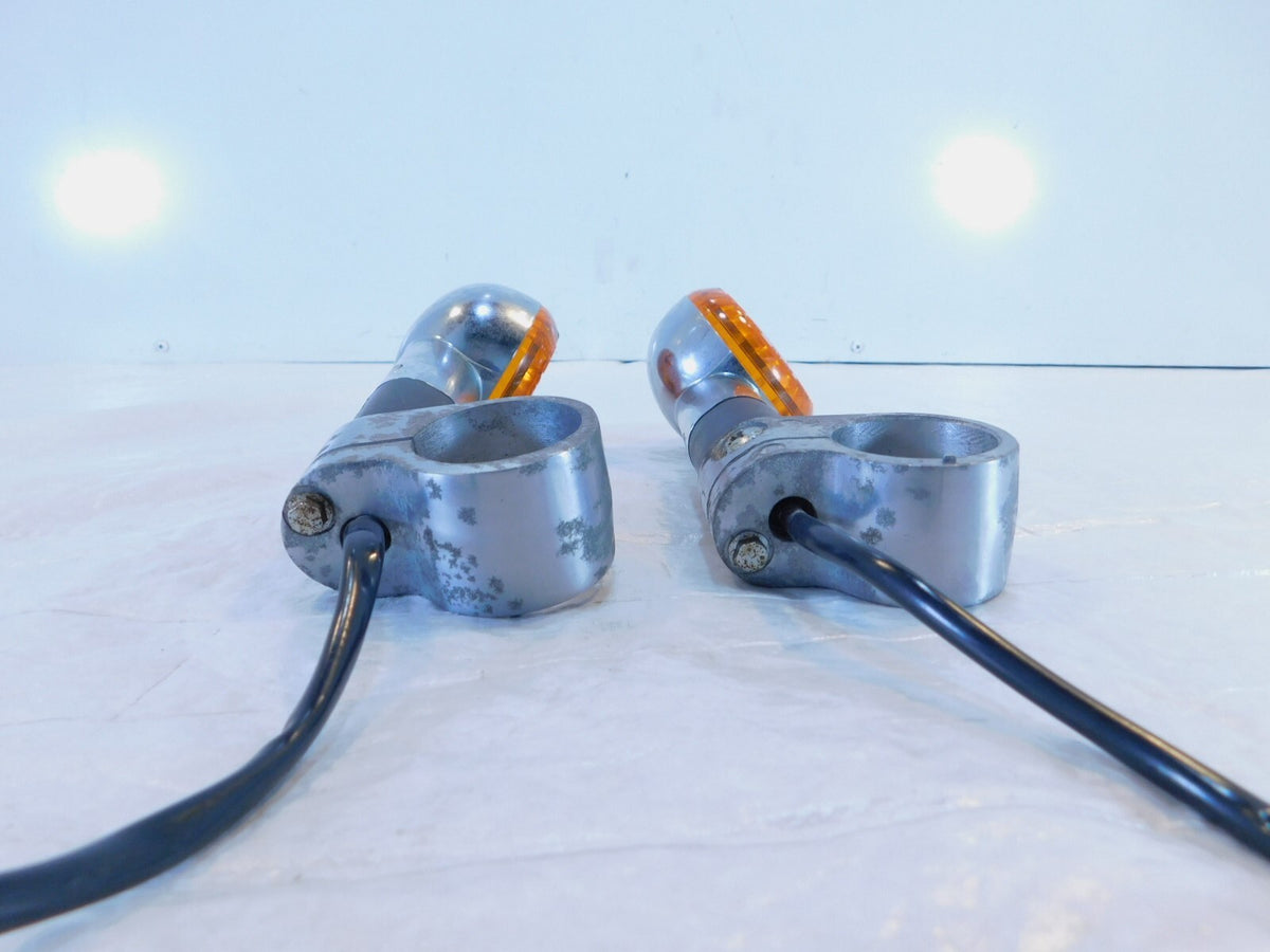1986-2003 Suzuki Savage 650 LS650 Front Indicator Turn Signal Lights & Mounts - C3 Cycle