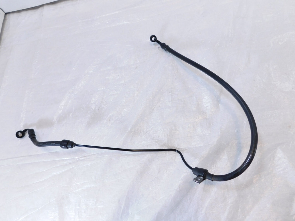 Harley Davidson Sportster 883 & 1200 Custom Front Wheel Black Brake Line Hose - C3 Cycle