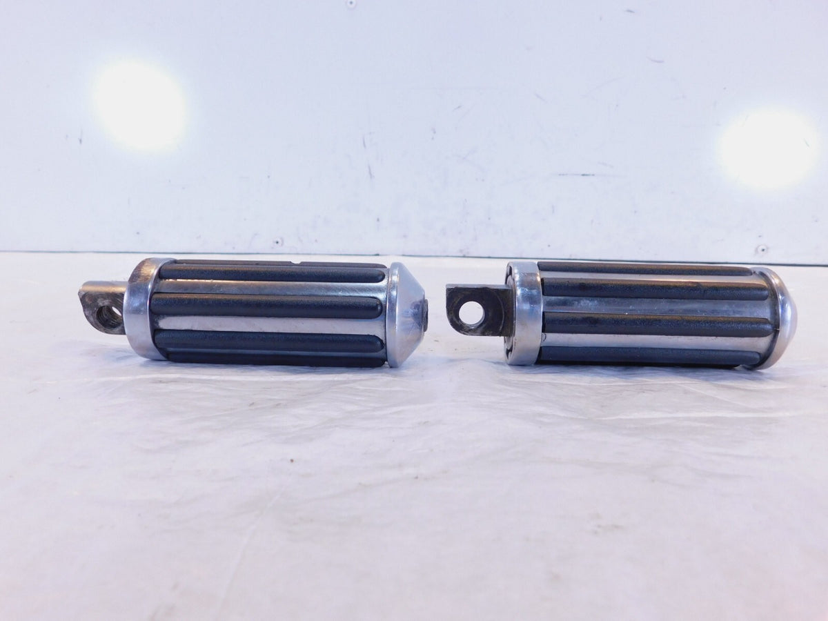 Pair Harley Touring FXR Dyna Sportster & Softail Black ISO Peg Footpeg Footrests - C3 Cycle