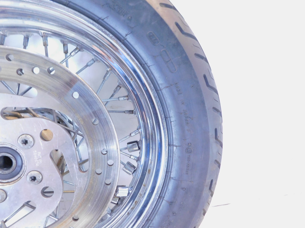 Harley Davidson Sportster Softail & Dyna 16" Chrome Laced Rear Wheel Rim - Bent - C3 Cycle