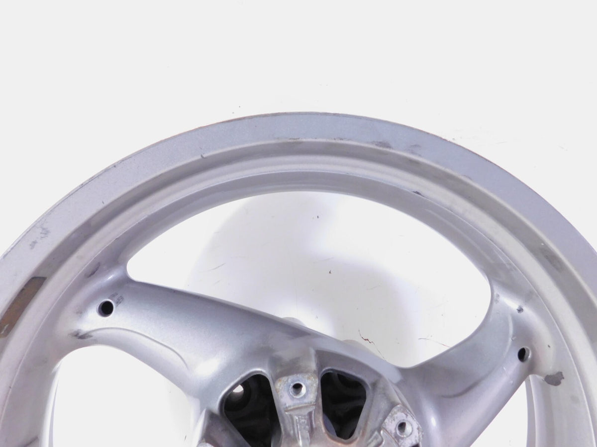2002-2003 Ducati Monster 620 750 & 800 Silver Rear 3-Spoke Wheel Rim -Bent - C3 Cycle