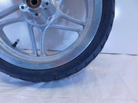 2000 Victory V92 Sport Cruiser Silver 5 Spoke Cast Front Wheel Rim & Tire - C3 Cycle