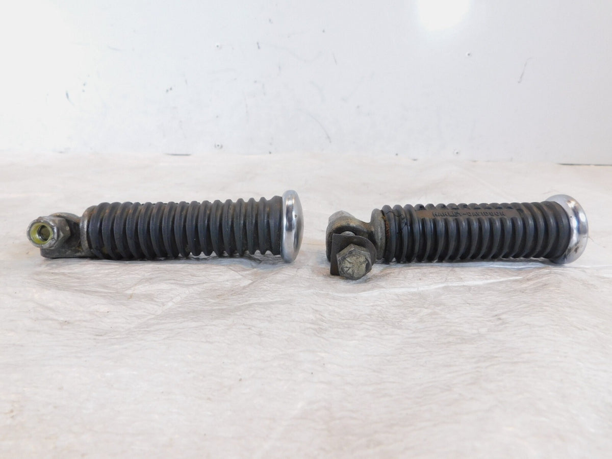 Harley Davidson FXR Dyna Sportster & Softail Black Rubber Footpegs Footrests - C3 Cycle