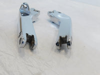 Pair Harley Dyna Wide Glide Street Bob Chrome Rear Passenger Footpeg Brackets - C3 Cycle