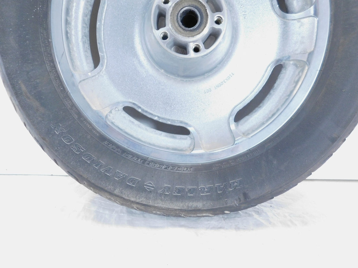 Harley Davidson Road King Electra Glide Chrome Mag Rear Wheel Rim Tire & Rotor - C3 Cycle