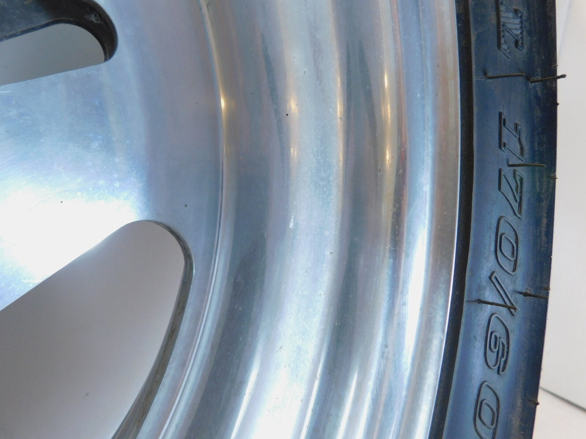 1995 & 1996 Buell M2 Thunderbolt Marchesini Silver Rear Wheel Rim & Tire - C3 Cycle