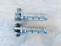 2001 01 Kawasaki Ninja ZX-6 ZX600E Silver Front Left & Right Footrests Footpegs - C3 Cycle