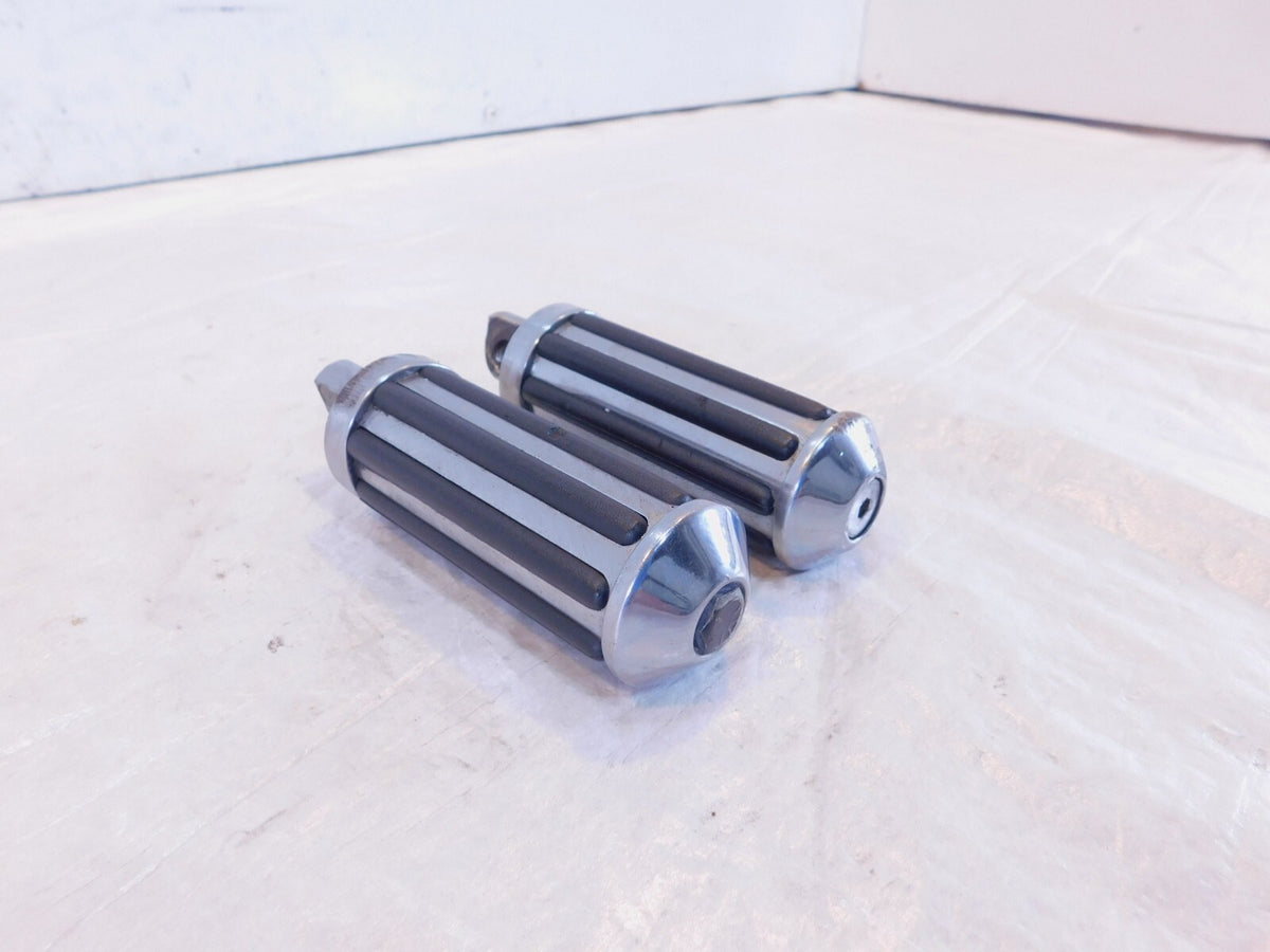 Pair Harley Touring FXR Dyna Sportster & Softail Black ISO Peg Footpeg Footrests - C3 Cycle