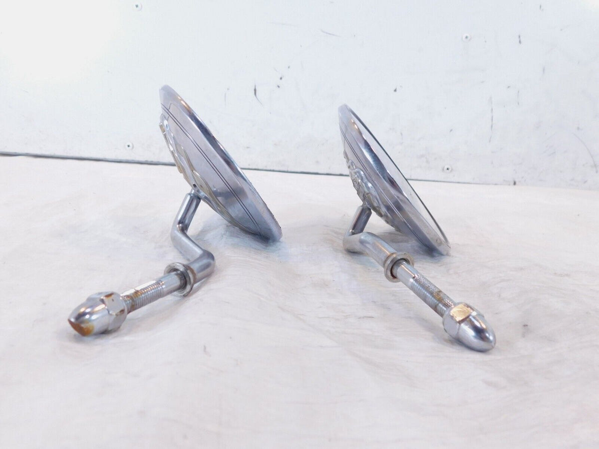 Harley Dyna Sportster Softail FXR Sportster Front Chrome Rear View Mirror - Set - C3 Cycle