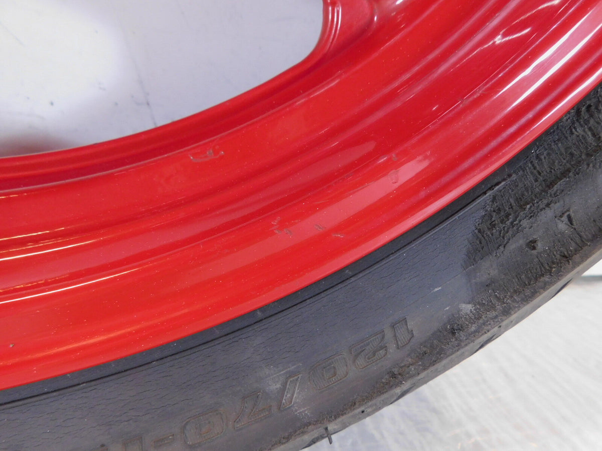 1993-1994 Yamaha FZR600R FZR600 FZR 600 Red Cast Front Wheel Rim & Hub w/ Tire - C3 Cycle