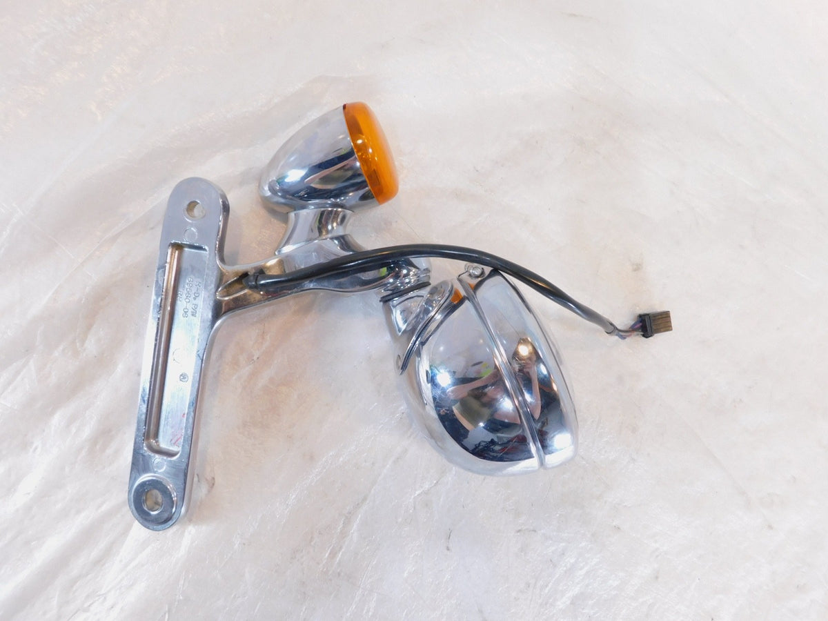 Harley FLHX Street Glide Right Chrome Auxiliary Spot Lamp w/ Turn Signal Housing - C3 Cycle