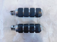 Harley Touring Dyna Sportster & Softail ISO Chrome & Rubber Footpeg Footrests - C3 Cycle
