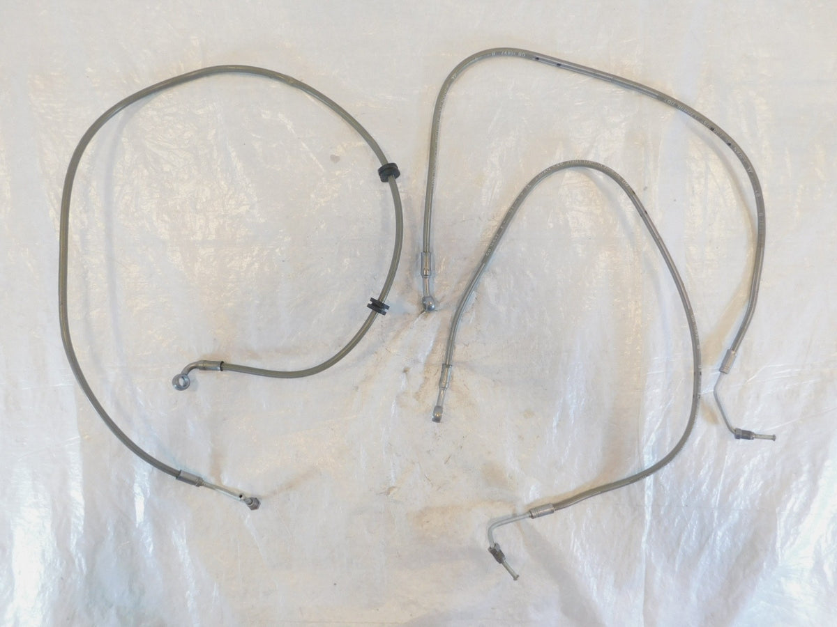 2019-2022 Can-Am Ryker 600 900 Rally ABS Silver Front Brake Hose Pipe Lines Lot - C3 Cycle