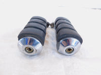 Pair Harley Touring Dyna Sportster & Softail Chrome & Rubber Footpeg Footrests - C3 Cycle