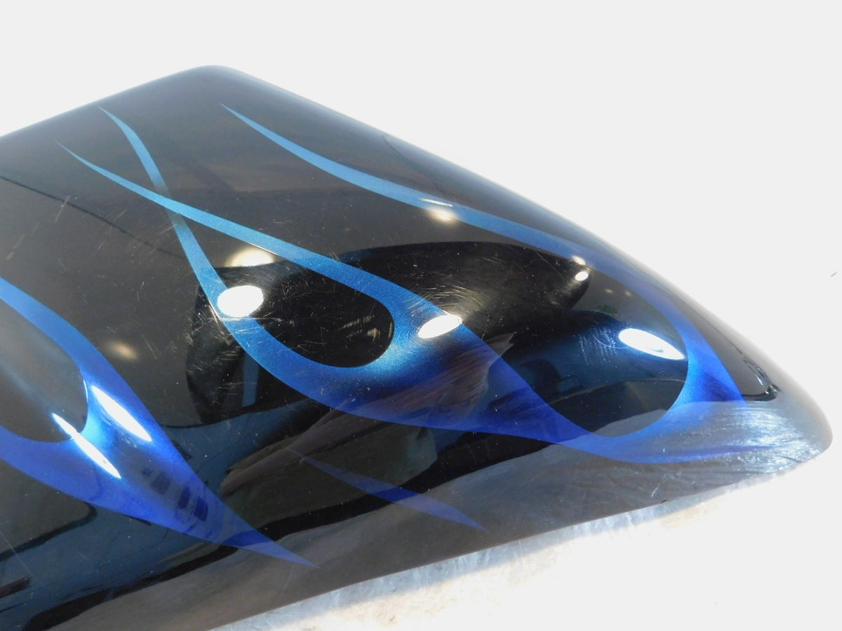 Harley Road Glide & Electra Glide Ultra Classic Right Blue Flames Side Cover - C3 Cycle