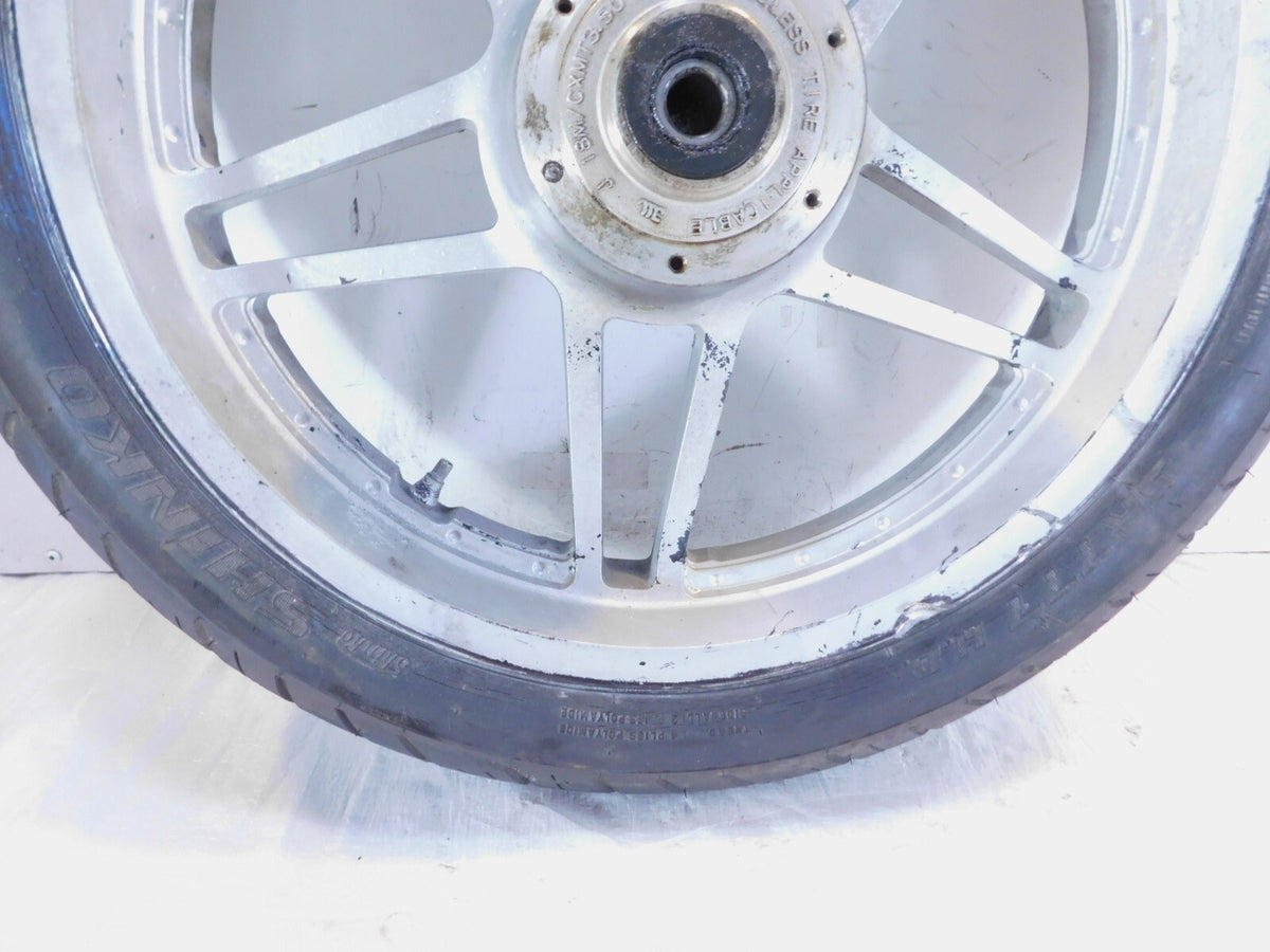 Honda VTX1800 VTX1800F1 VTX1800F2 Silver Front Cast Wheel & Rim - Bent