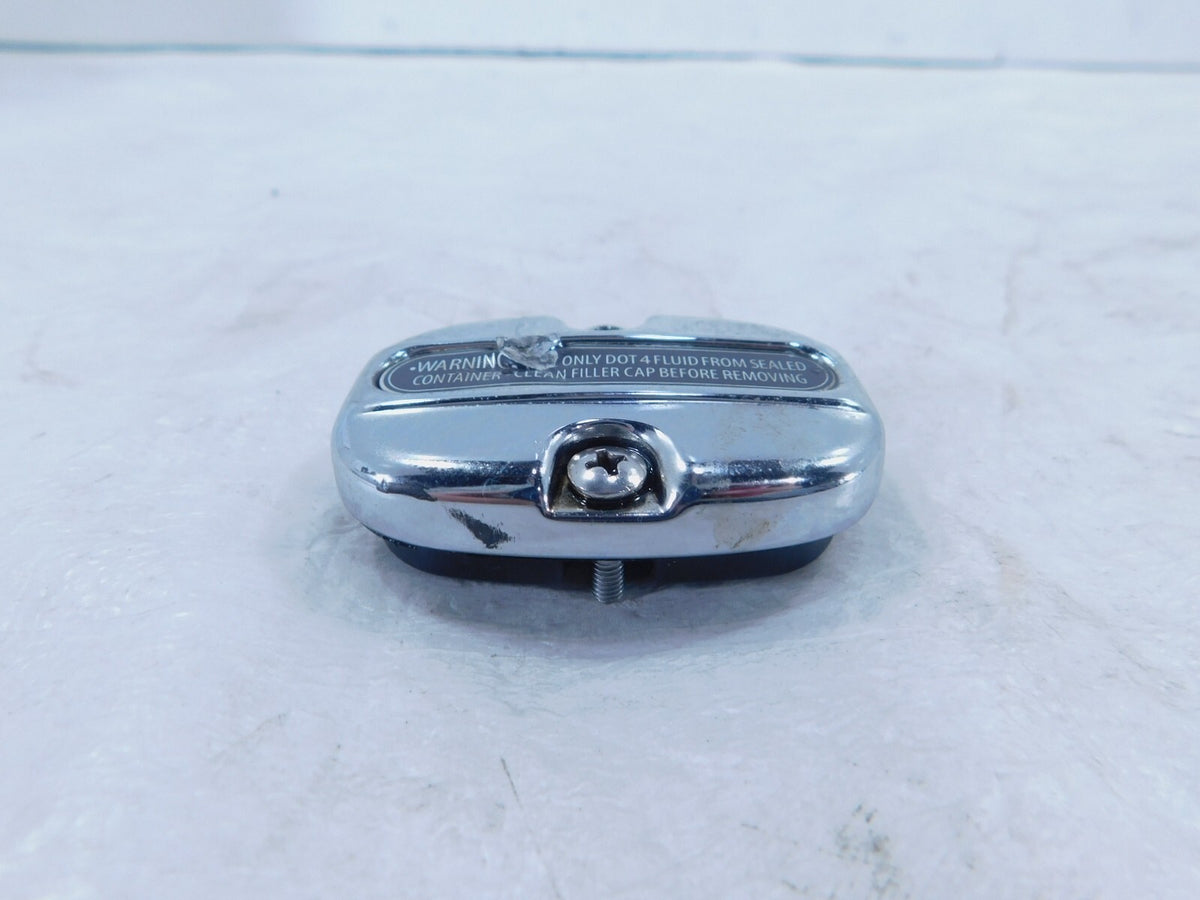 Harley Road King Street & Electra Glide Chrome Rear Master Cylinder Cap Lid - C3 Cycle