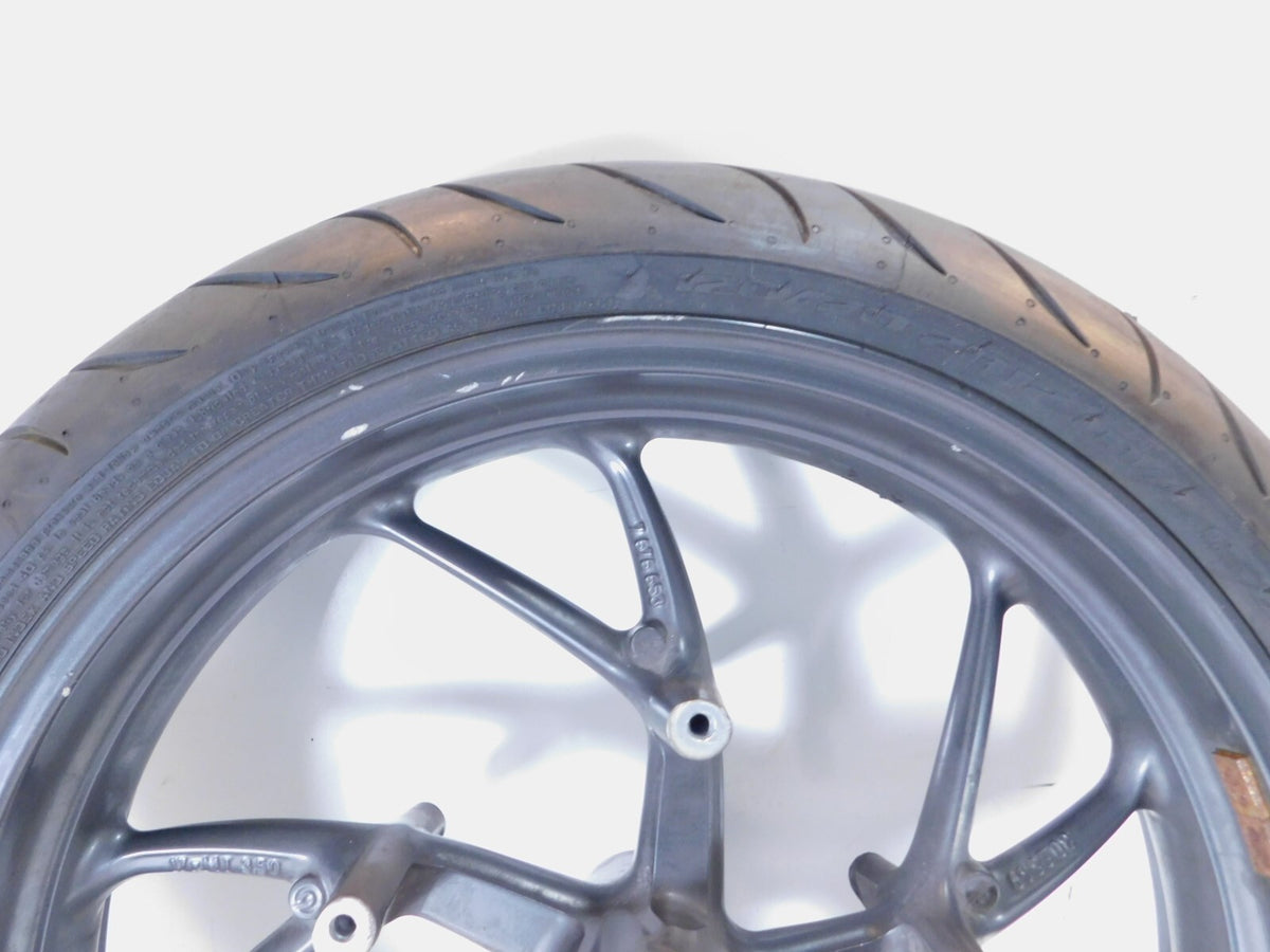 BMW K1200R K1200S & K1300GT K1300R K1300S Gray Front Wheel Rim & Tire - Bent - C3 Cycle