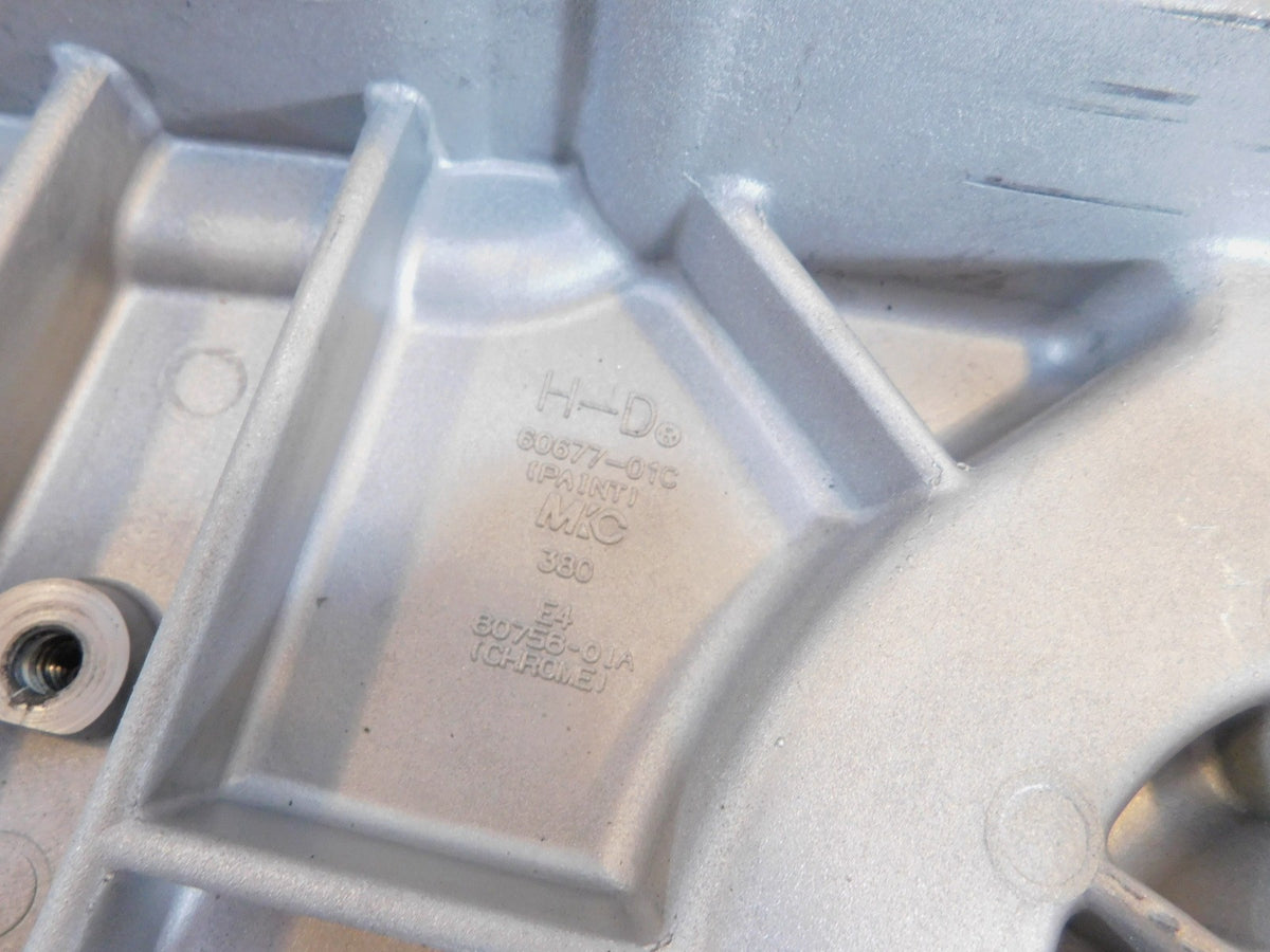 Harley Davidson Road King Electra Glide Silver Left Engine Inner Primary Cover - C3 Cycle