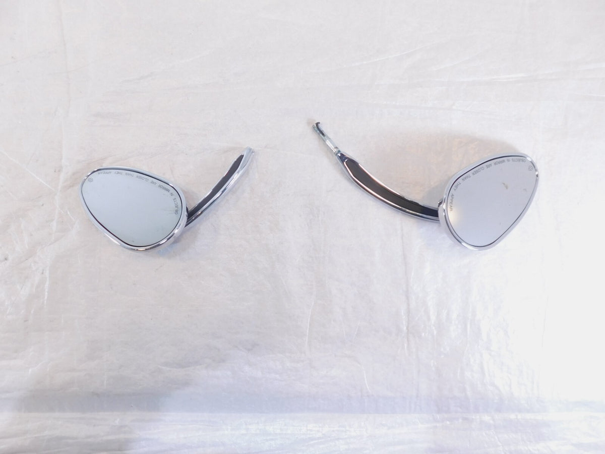 Harley Davidson FXR Softail Dyna Sportster Left/Right Chrome Rear View Mirrors - C3 Cycle