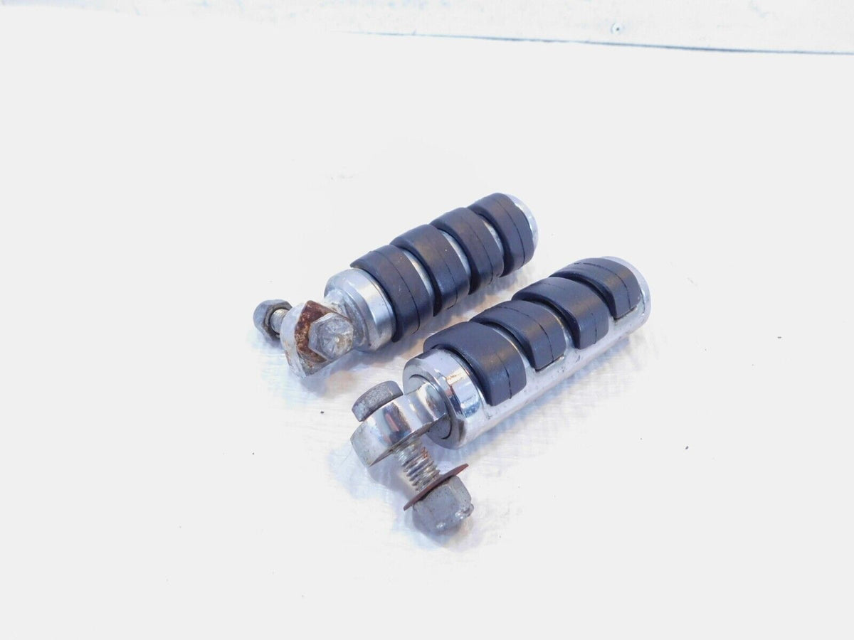 Pair Harley Touring FXR Dyna Sportster & Softail Black ISO Peg Footpeg Footrests - C3 Cycle