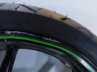 2008 2009 2010 Kawasaki Ninja 250R EX250 Black/Green Rear Wheel Rim 17x3.5 -Bent
