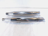Pair Harley Davidson Road King Electra Glide Chrome Bub Slip On Exhaust Mufflers - C3 Cycle