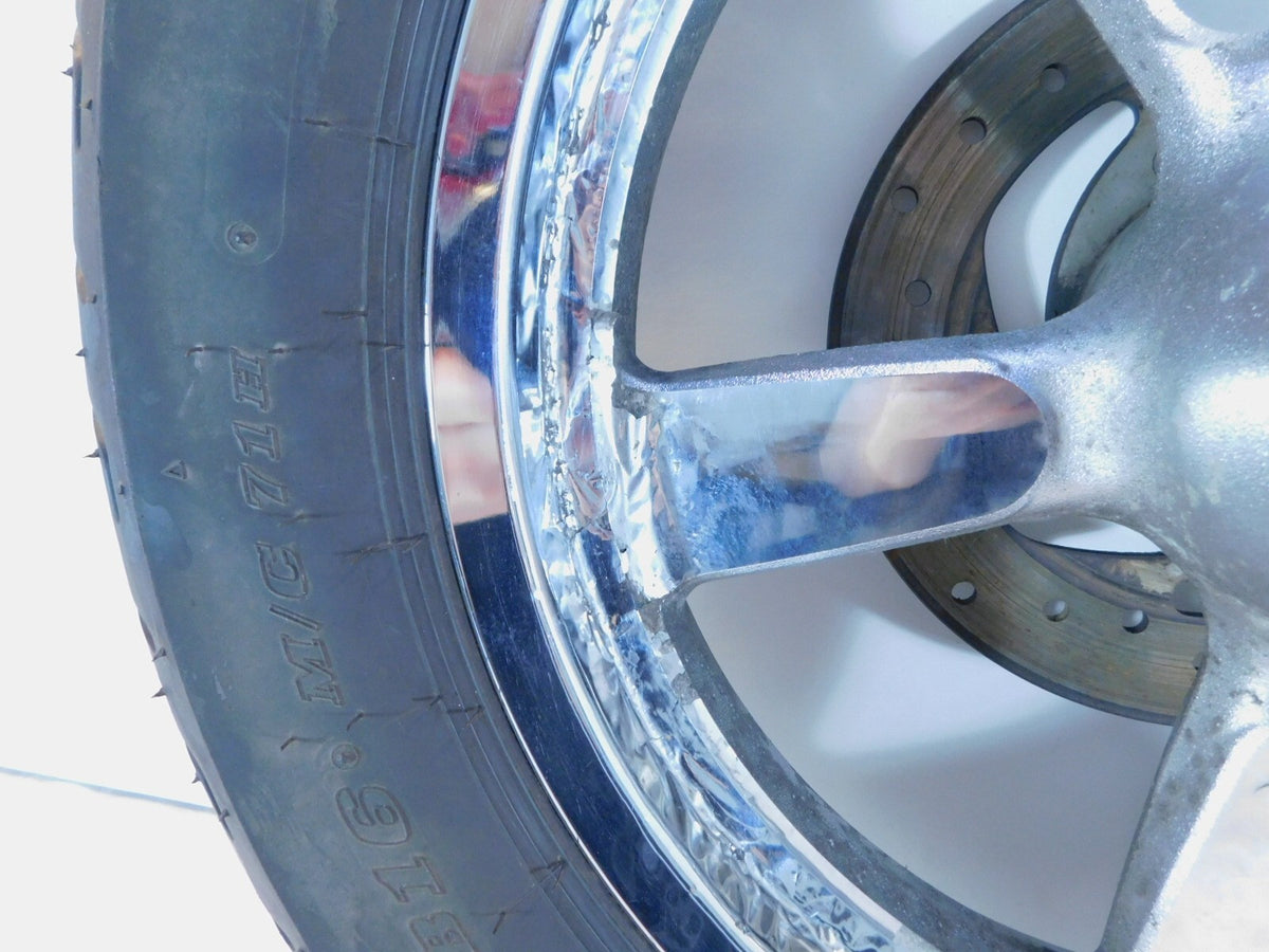 2011- 2012 Harley Davidson Sportster XL1200C Custom Chrome Rear Wheel Rim & Tire - C3 Cycle